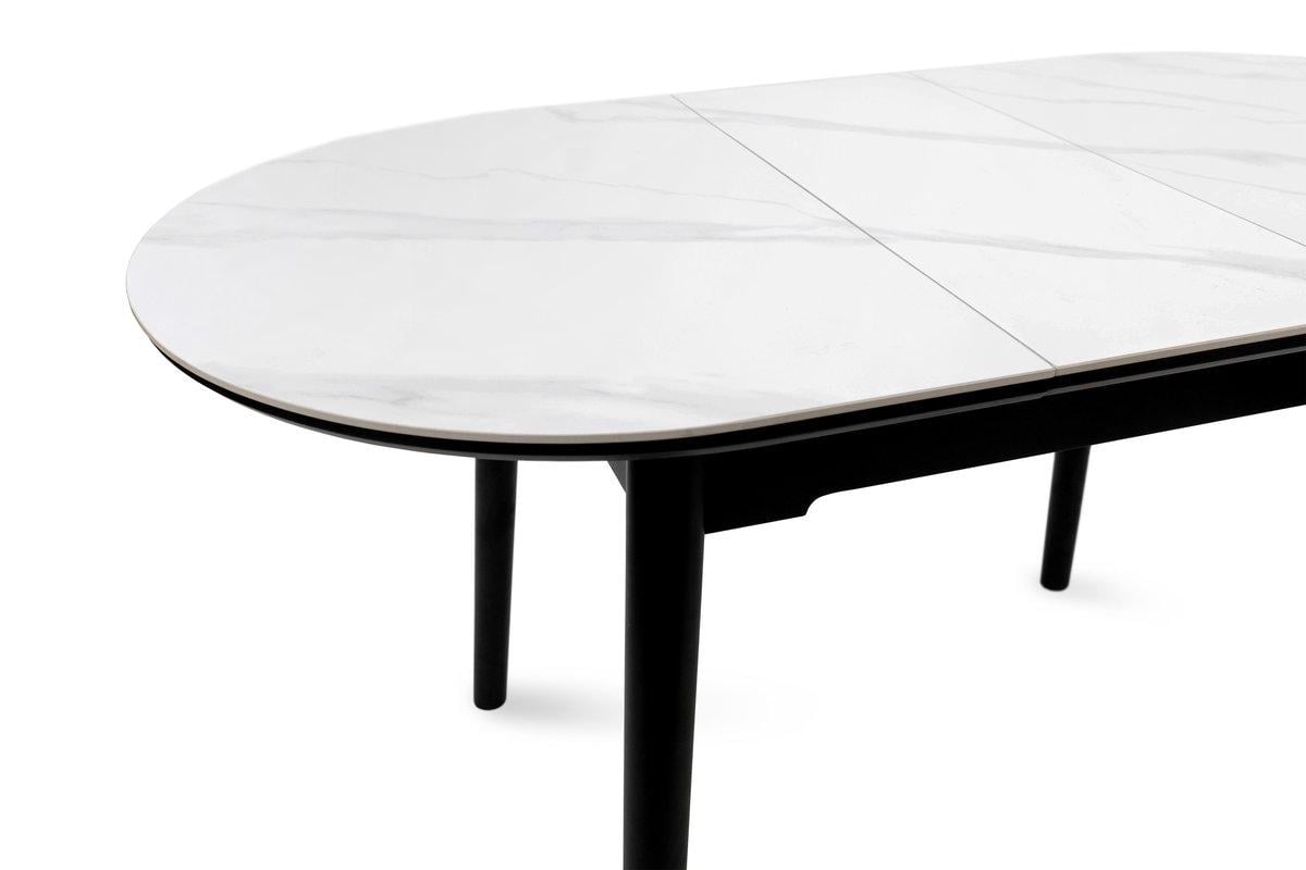 Стол обеденный Микс Мебель 1100/1400х750 мм Черно-белый (XS-1309) - фото 5 Стол обеденный Микс Мебель 1100/1400х750 мм Черно-белый (XS-1309) - фото 5