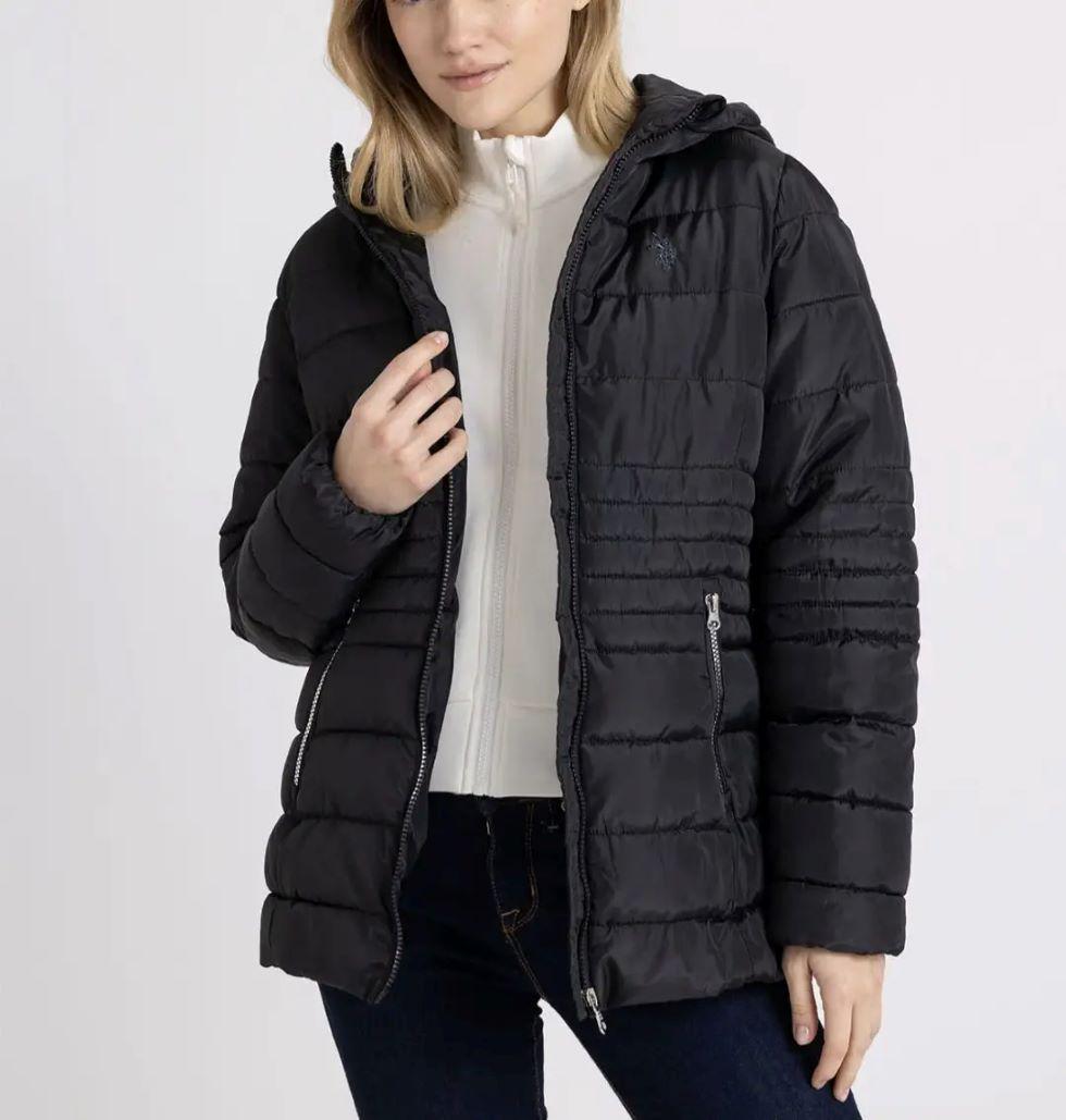 Куртка жіноча з капюшоном U.S. POLO ASSN S Чорний (7658177) - фото 2 Куртка жіноча з капюшоном U.S. POLO ASSN S Чорний (7658177) - фото 2