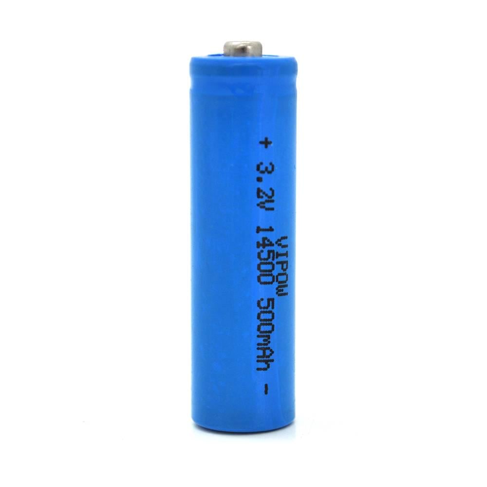 Акумулятор 14500 Lifepo4 Vipow IFR14500 TipTop 500mAh 3,2V Q50/500 Blue (35042)