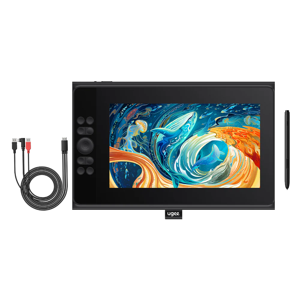 Планшет графічний Ugee UE12 Plus перо без підзарядки 8 гарячих клавіш 11,9” Black (28949919) - фото 7