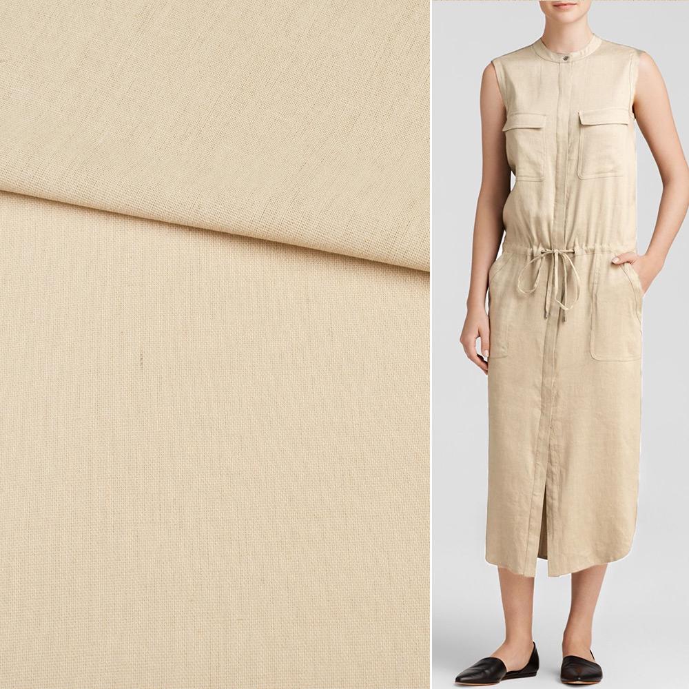 Тканина льон ширина 140 см Бежевий (12646.045) - фото 2 Тканина льон ширина 140 см Бежевий (12646.045) - фото 2