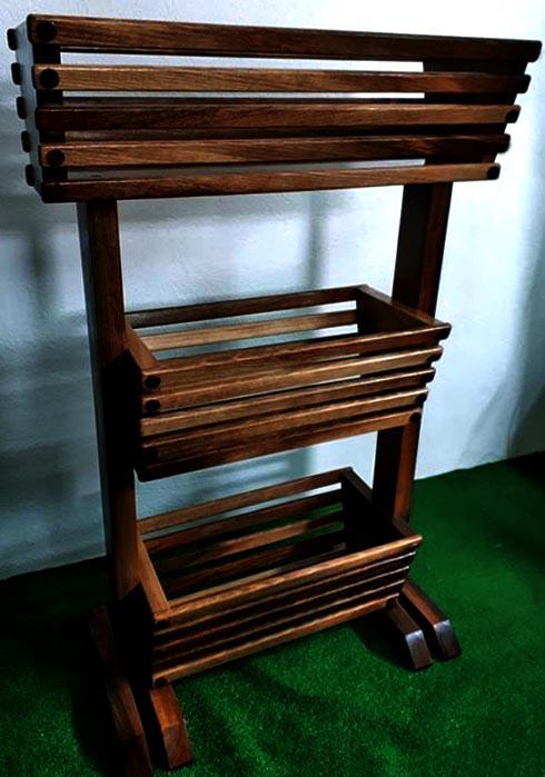 Стеллаж для овощей и фруктов из дерева Фонтильман Капучино (ЯХТ-014409)