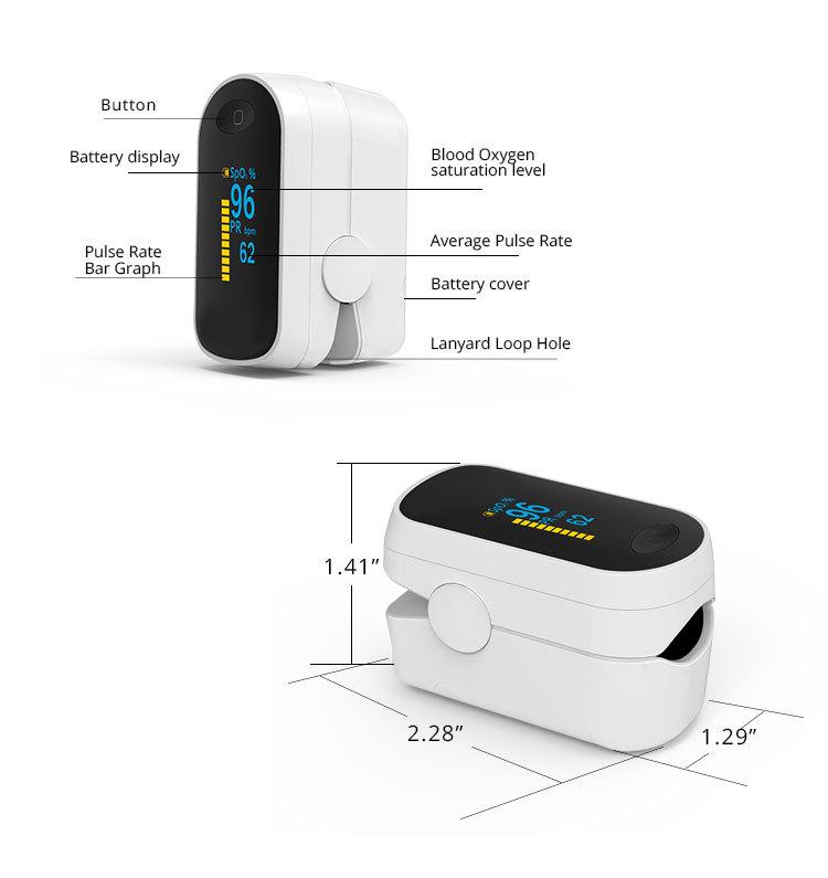 Пульсоксиметр Boxym C1 OLED 2в1 White - фото 5