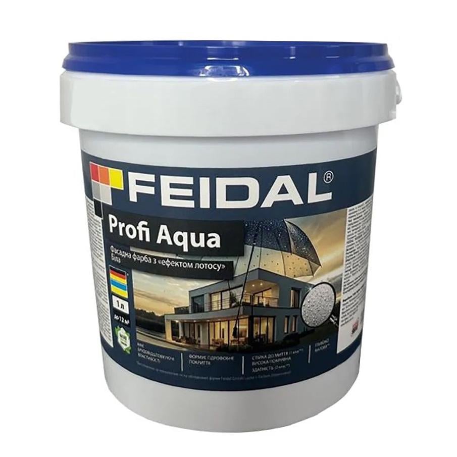 Краска латексная фасадная Feidal Profi Aqua 1 л Белый глубокий мат