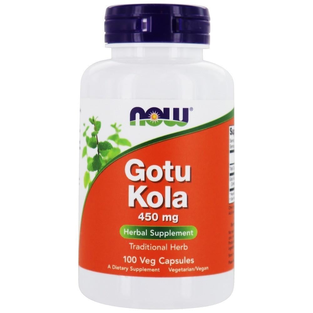 Листя Готу Коли Now Foods Gotu Kola для здоров'я мозку та шкіри 100 капс. 450 мг (1406860020)