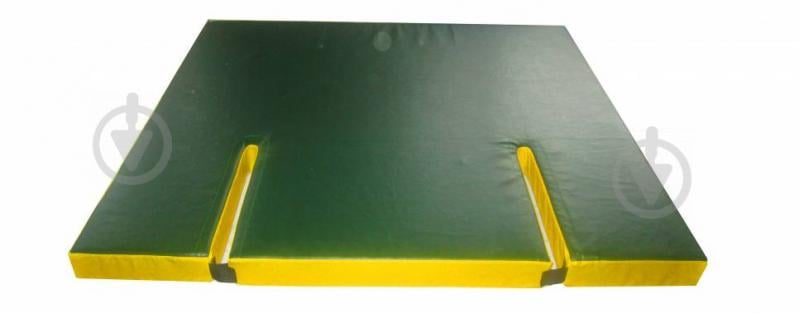 Мат спортивний з вирізом Tia-Sport 120х100х8 см жовто-зелений (sm-0130)