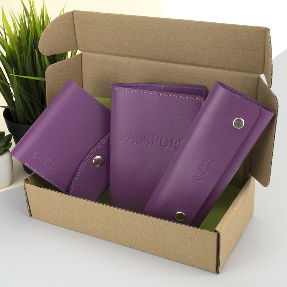 Подарочный набор женский Handycover №54 3 предмета Пурпурный