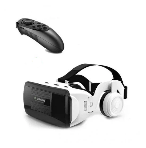 Окуляри віртуальної реальності Shinecon SC-G06EB Bluetooth з 3D-ефектом/навушниками для смартфонів з екраном 4,7-7" та геймпад контролер Mocute 05 Окуляри віртуальної реальності Shinecon SC-G06EB Bluetooth з 3D-ефектом/навушниками для смартфонів з екраном 4,7-7" та геймпад контролер Mocute 05