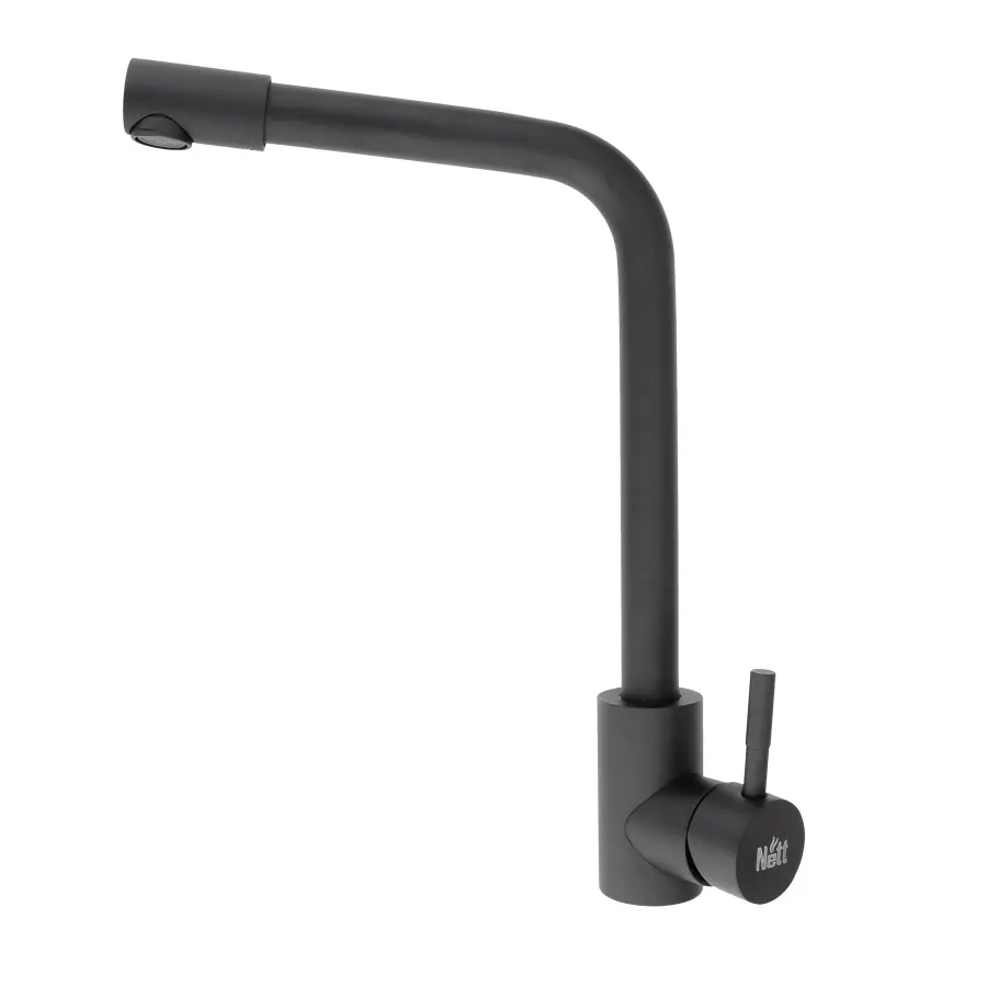 Змішувач для кухні Nett WB-33 нержавіюча сталь Чорний (NET-032020)