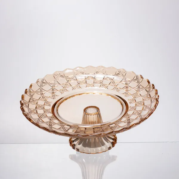 Фруктовница на ножке из толстого стекла 29 см Коричневый - фото 2 Фруктовница на ножке из толстого стекла 29 см Коричневый - фото 2