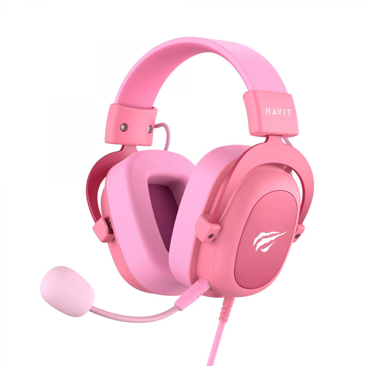 Наушники игровые с микрофоном Havit HV-H2002D Pink (30260)