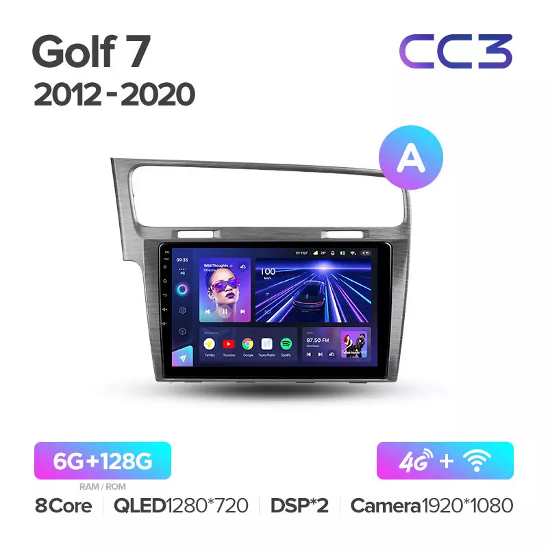 Автомагнитола штатная Teyes CC3 для Volkswagen Golf 7 2012-2020 Android 6/128 Гб с круговым обзором 360° вариант А (1672964282) - фото 9