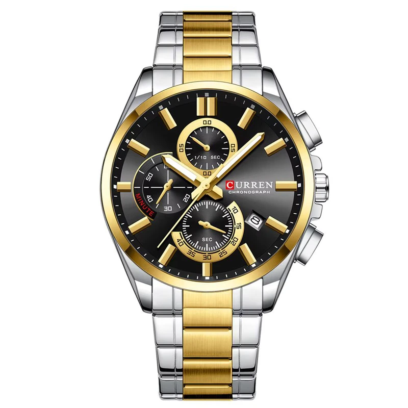 Наручний годинник Curren Сurren 8475 Gold/Silver/Black