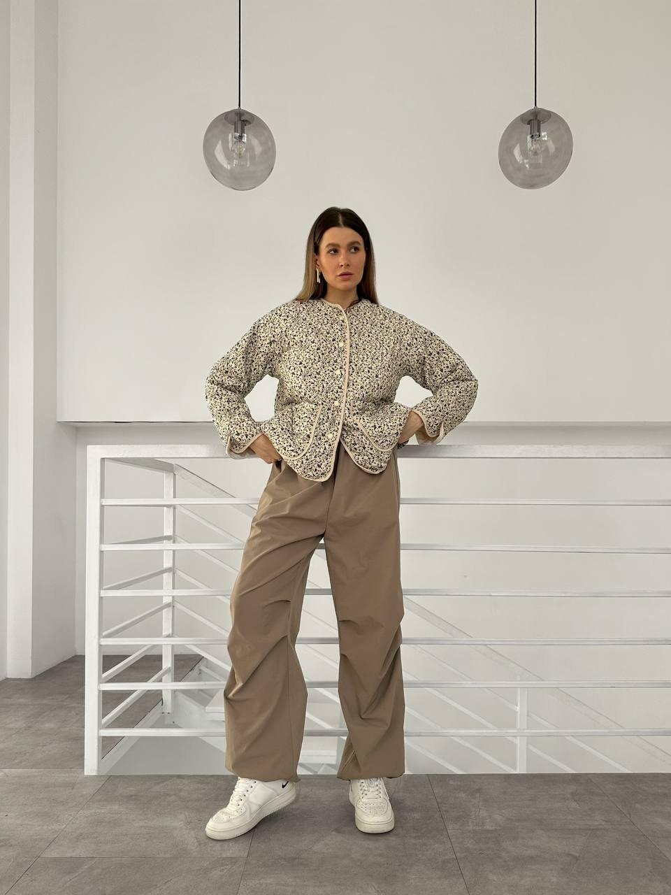 Куртка демисезонная женская ZF Inspire 1616 с принтом L-XL Белый (1616-Б-L-XL)