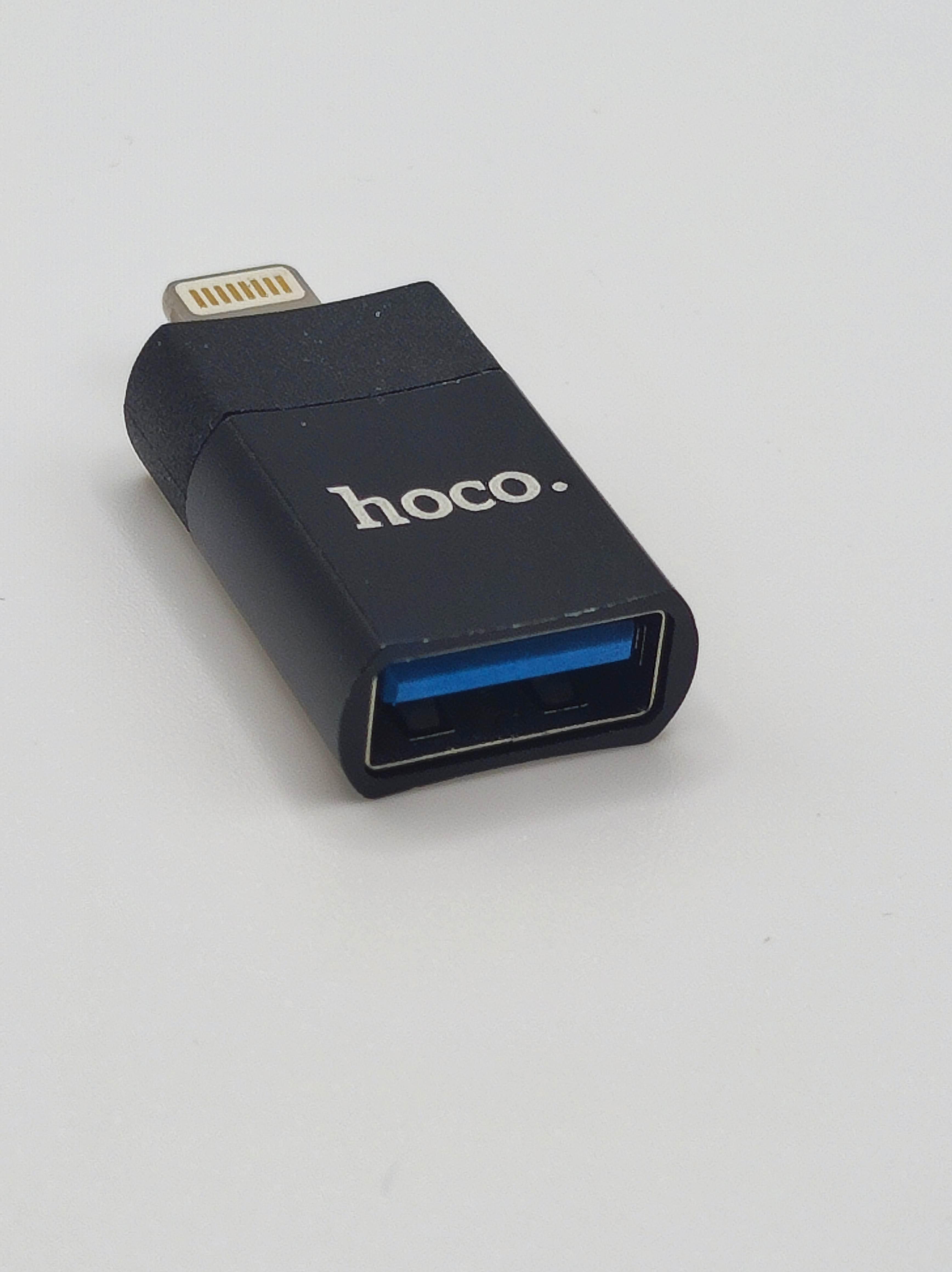 Перехідник Hoco UA17 IP Male to USB famale USB 2.0 adapter - фото 2 Перехідник Hoco UA17 IP Male to USB famale USB 2.0 adapter - фото 2