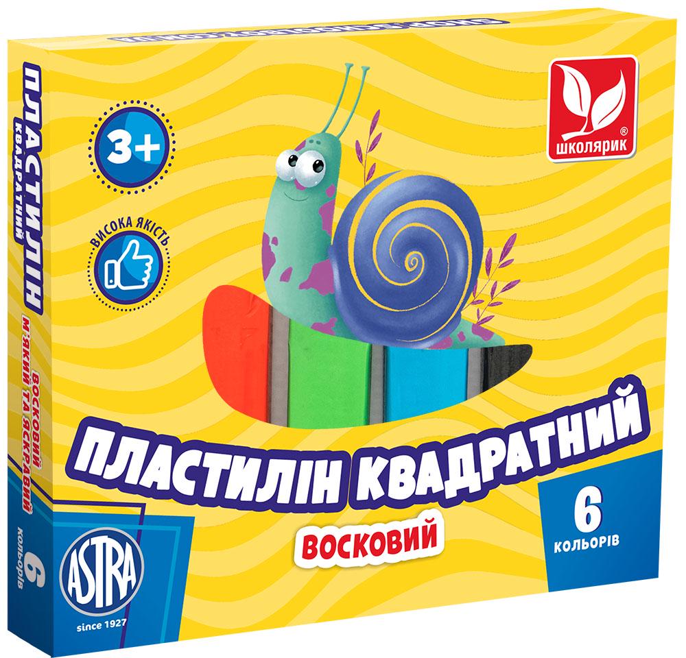 Пластилин квадратный Школярик 6 цветов (83811908-UA)