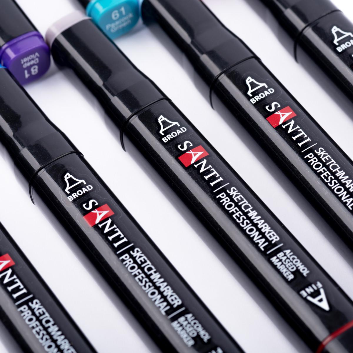 Набор скетч-маркеров Santi Professional в сумке на спиртовой основе 80 шт. (390601) - фото 3