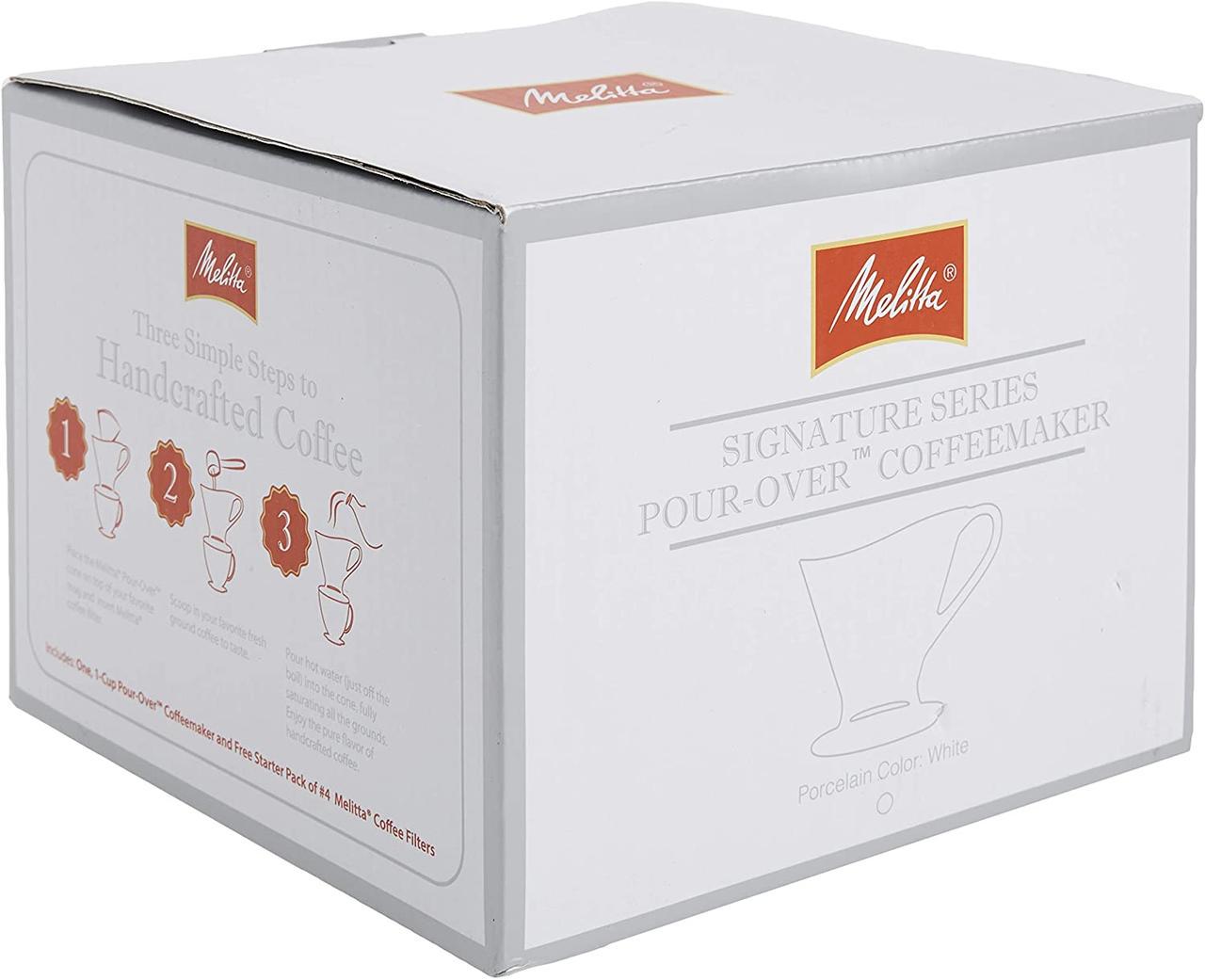 Пуровер Melitta 02 600 мл керамический (SS PO WH) - фото 4 Пуровер Melitta 02 600 мл керамический (SS PO WH) - фото 4