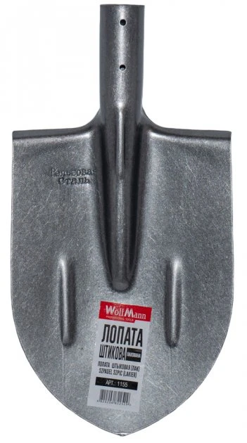 Лопата штыковая реечная сталь WoffMann (78-309-4)