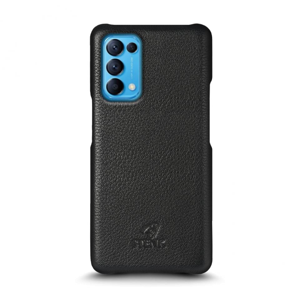 Кожаная накладка Stenk Cover для OPPO Find X3 Lite Черный (69373)