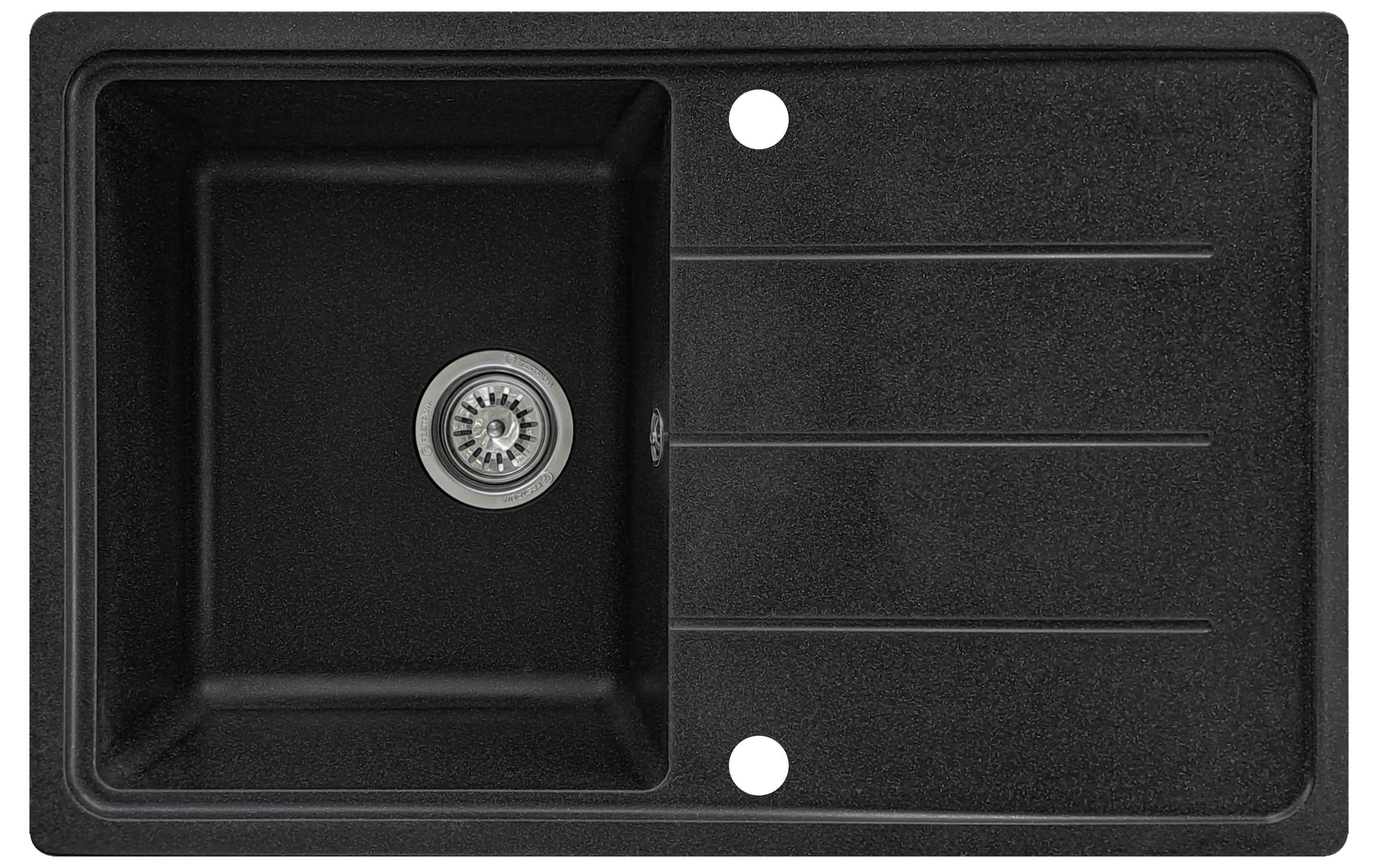 Мийка кухонна Valetti 24D 780x500 мм Чорний (Valetti_24D_Anthracite)