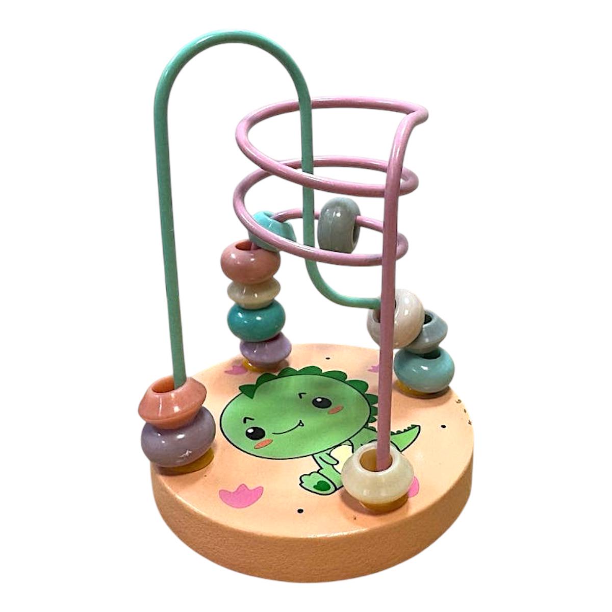 Пальчиковый деревянный лабиринт WToys 58958/60 Дракончик в коробке (113940)