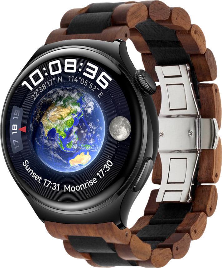 Ремешок деревянный WoodLock для Huawei Watch 4/4 Pro Black Brown (38594-26)