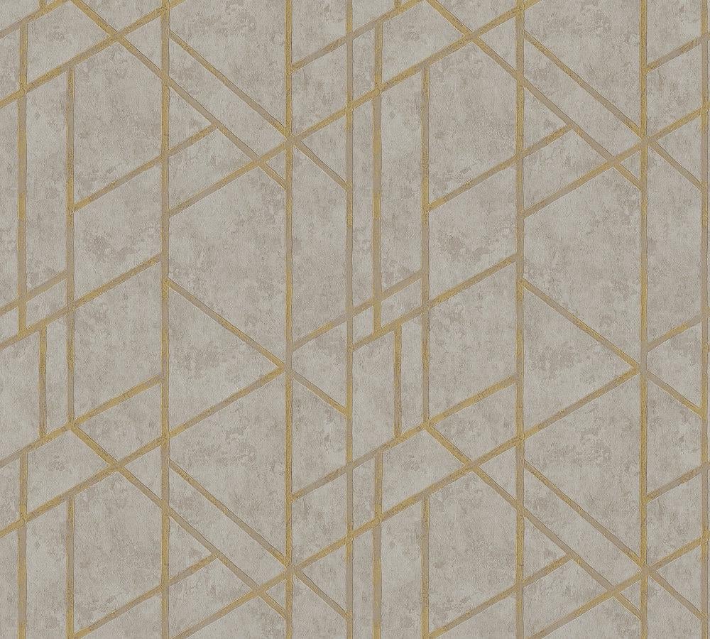 Обои виниловые на флизелиновой основе A.S.Creation Goldwell 37380-1 Коричневый/Золотой