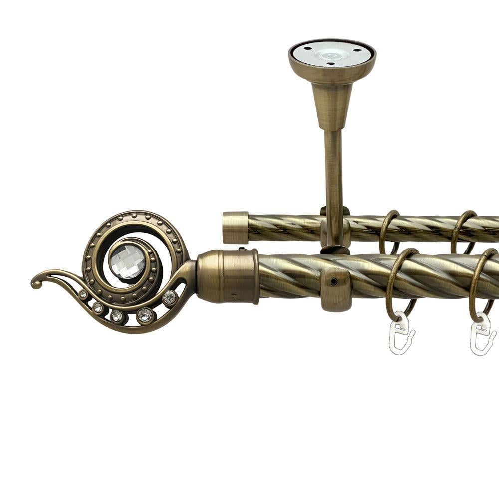 Карниз Orvit Око дворядний скручений 240 см Антик (00-00019008)