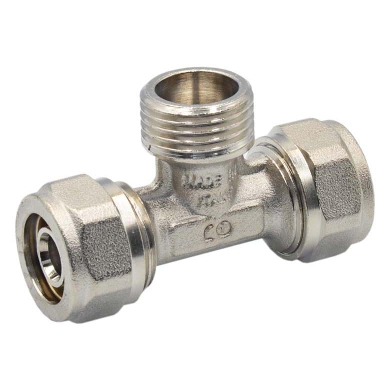 Тройник обжимной Idrosanitaria Bonomi 20x1/2"x20 С (3933200420)