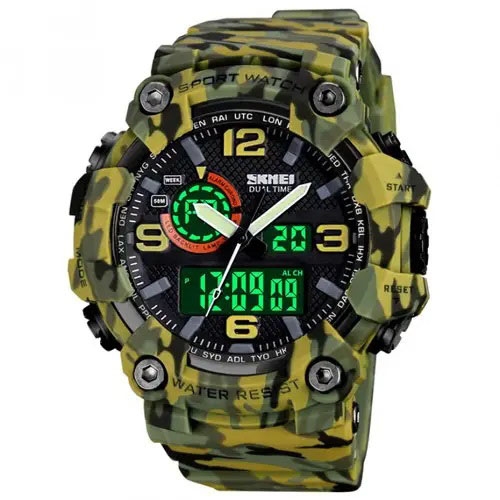 Часы наручные мужские Skmei 1520CMGN Camo Green (tf4672) - фото 2 Часы наручные мужские Skmei 1520CMGN Camo Green (tf4672) - фото 2