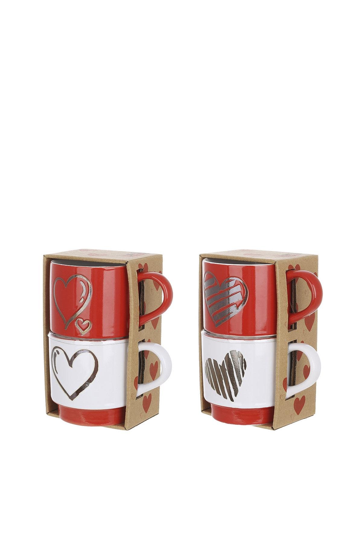 Набір керамічних кухлів Серце (SKT001045967)