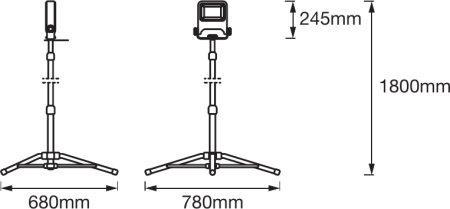 Прожектор Osram Worklight Tripod LED 50W 220V 4500lm 4000K 1800x780x680 мм IP65 со штативом (4099854572234) - фото 3