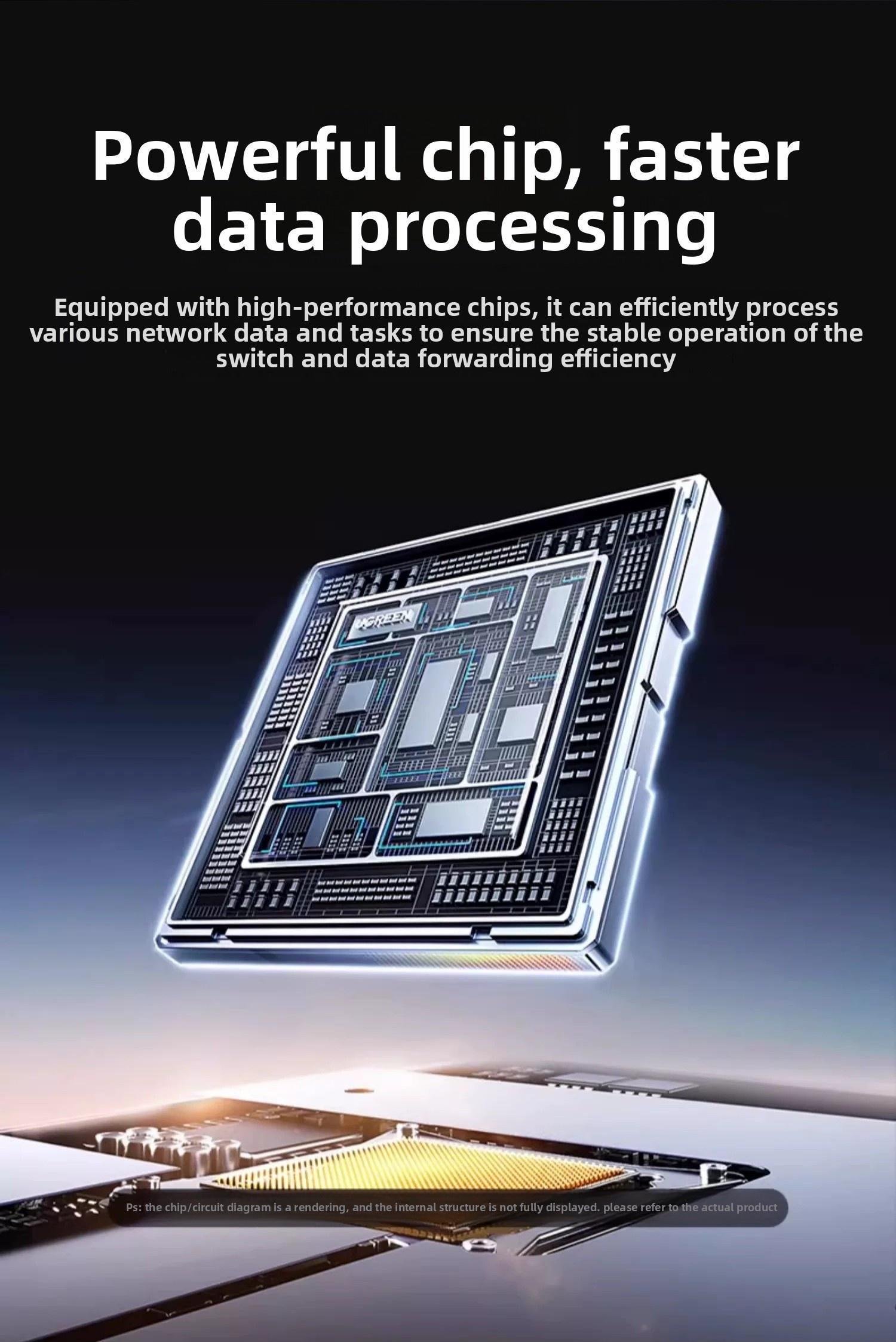 Коммутатор сетевой Ugreen 5 портов 1000 мбит/с 4kV (55466) - фото 12