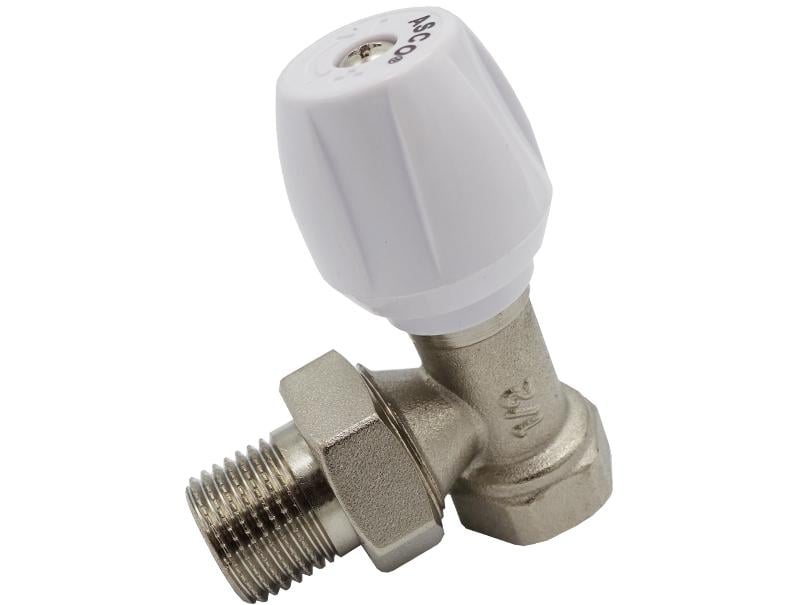 Кран радіаторний ASCO 1/2" кутовий (RS-AS-RV01)