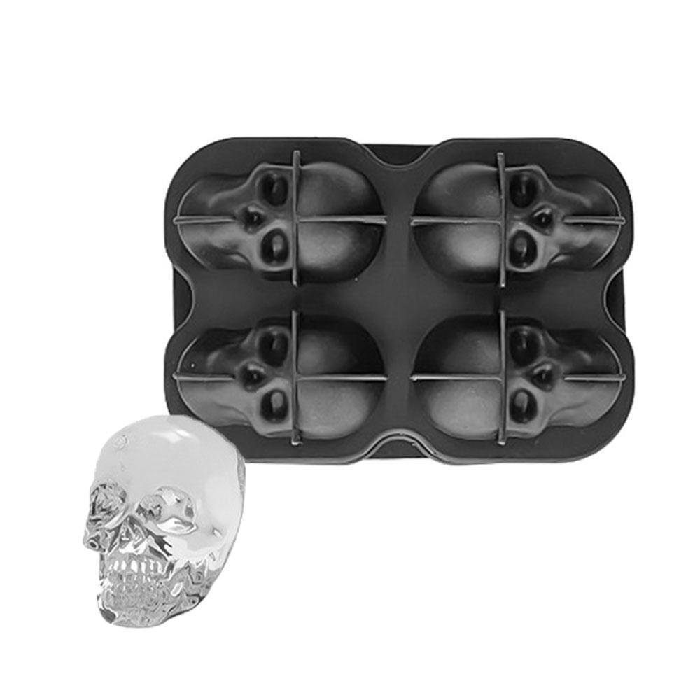 Форма для льда в виде черепа силиконовая (TA0062_1)