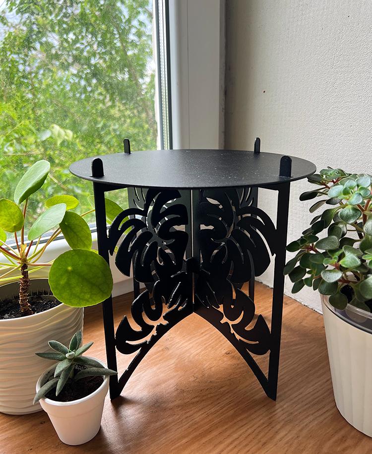 Подставка металлическая для цветов-вазонов NC Home Plant Черный (110396)