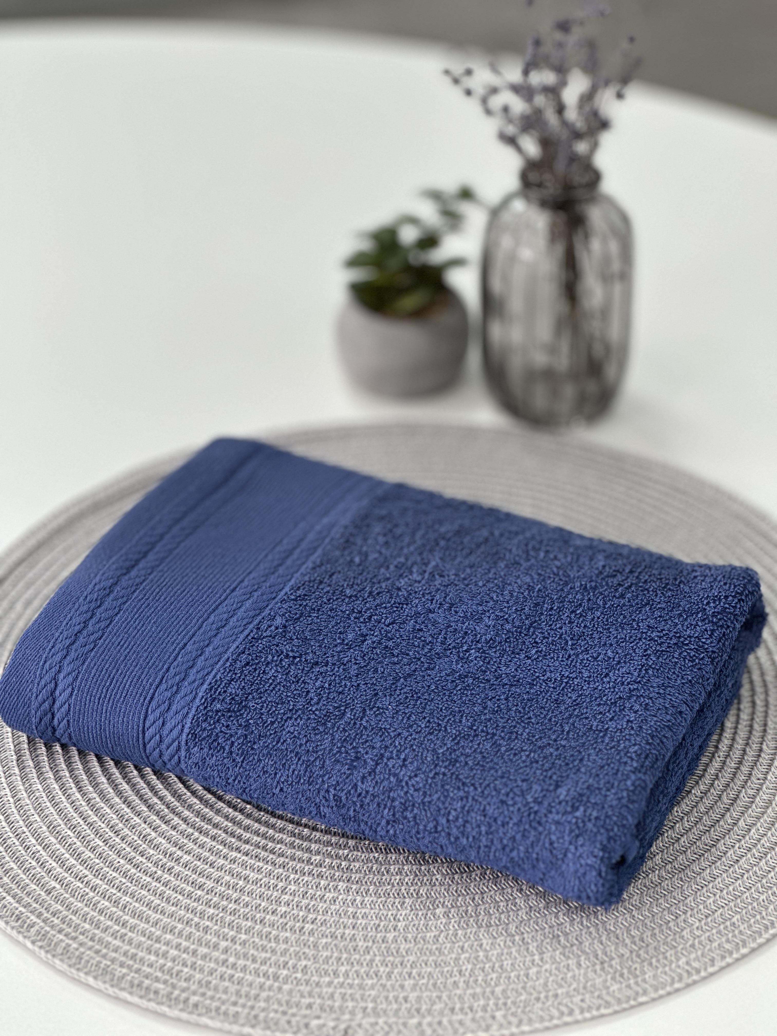 Полотенце махровое Легкий бриз 450 г/м2 100% хлопок 50х90 см Синий - фото 2 Полотенце махровое Легкий бриз 450 г/м2 100% хлопок 50х90 см Синий - фото 2