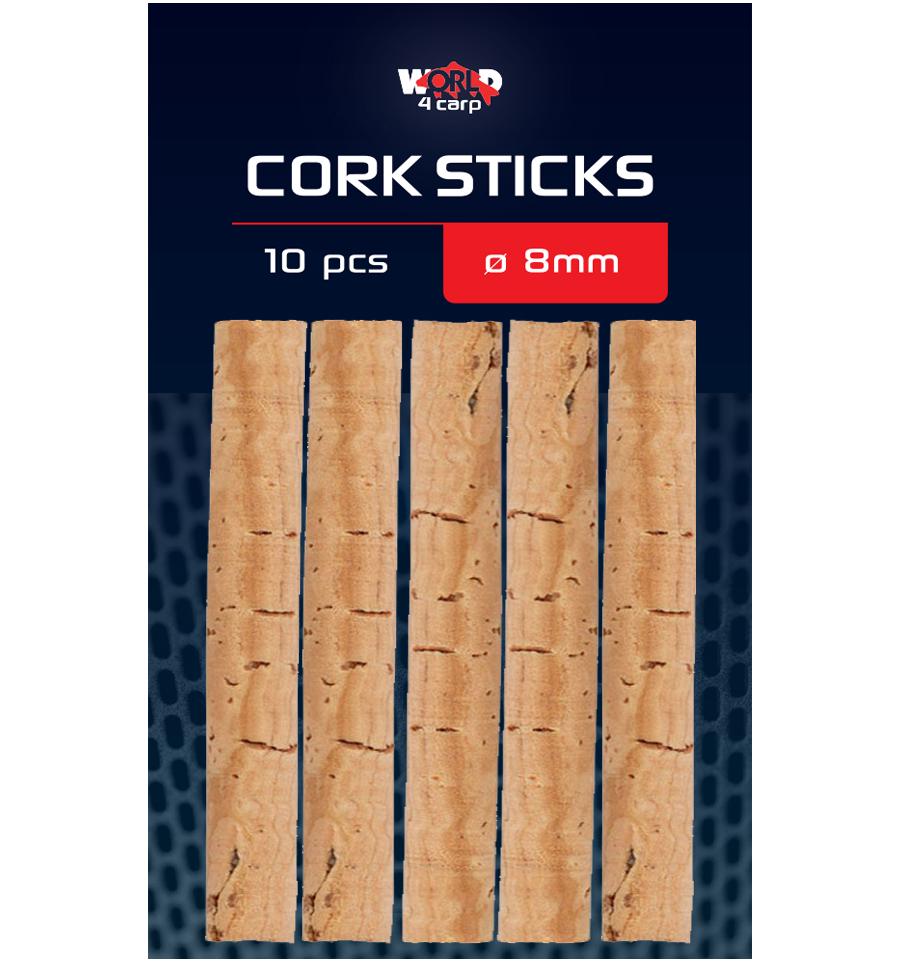 Палички для риболовлі W4C CORK STICKS пробкові Ø 8 мм 10 шт.