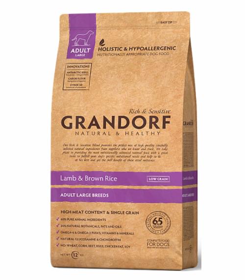 Сухий корм Grandorf Lamb&Brown Rice Large Breeds для собак великих порід від 1 року з ягням і рисом 3 кг (5404009587039)