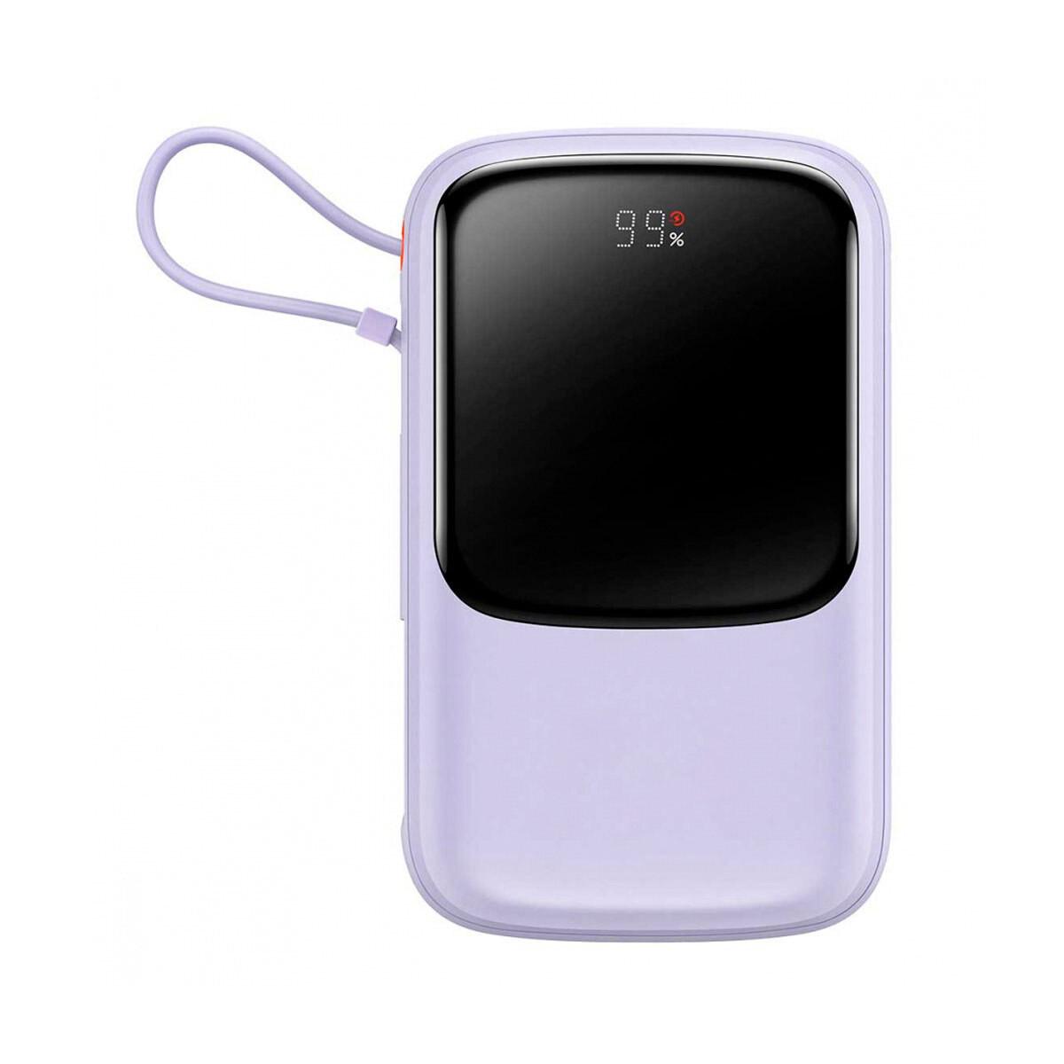 Портативна батарея Baseus Qpow Digital Display 10000 mAh 15 W Type-C Edition 2022 Edition PPQD050005 Purple (1974088489)