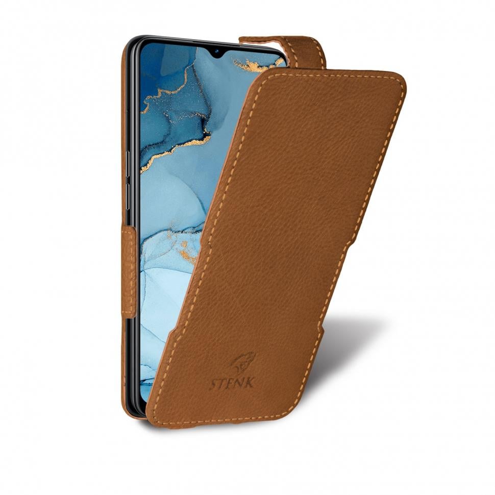 Чехол флип Stenk Prime для OPPO Reno3 Коричневый (65463)