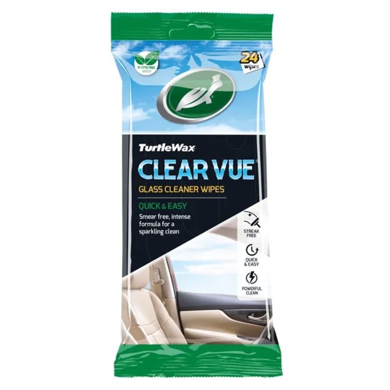 Салфетка влажная Turtle Wax Clearvue Glass Cleaner для стеклянных и зеркальных поверхностей 24 шт. (54098)
