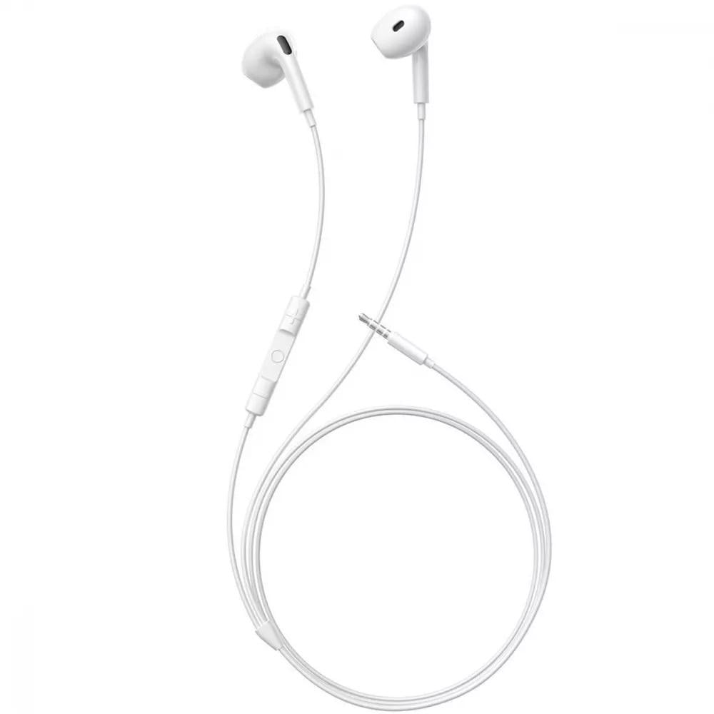 Навушники дротові вкладиші BASEUS Encok HZ19 з мікрофоном 3,5 мм White (A00182301213-00)