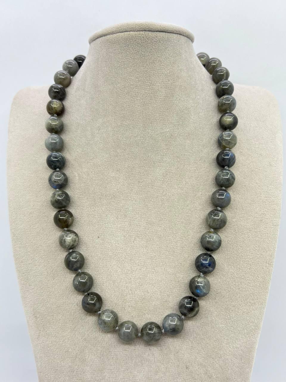 Бусы лабрадор 10 мм 44 см Разноцветный (11370)