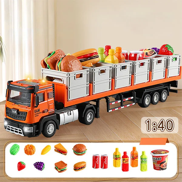 Грузовик с продуктами 1:40 41,5x9,1x6,9 см (C01706) - фото 2