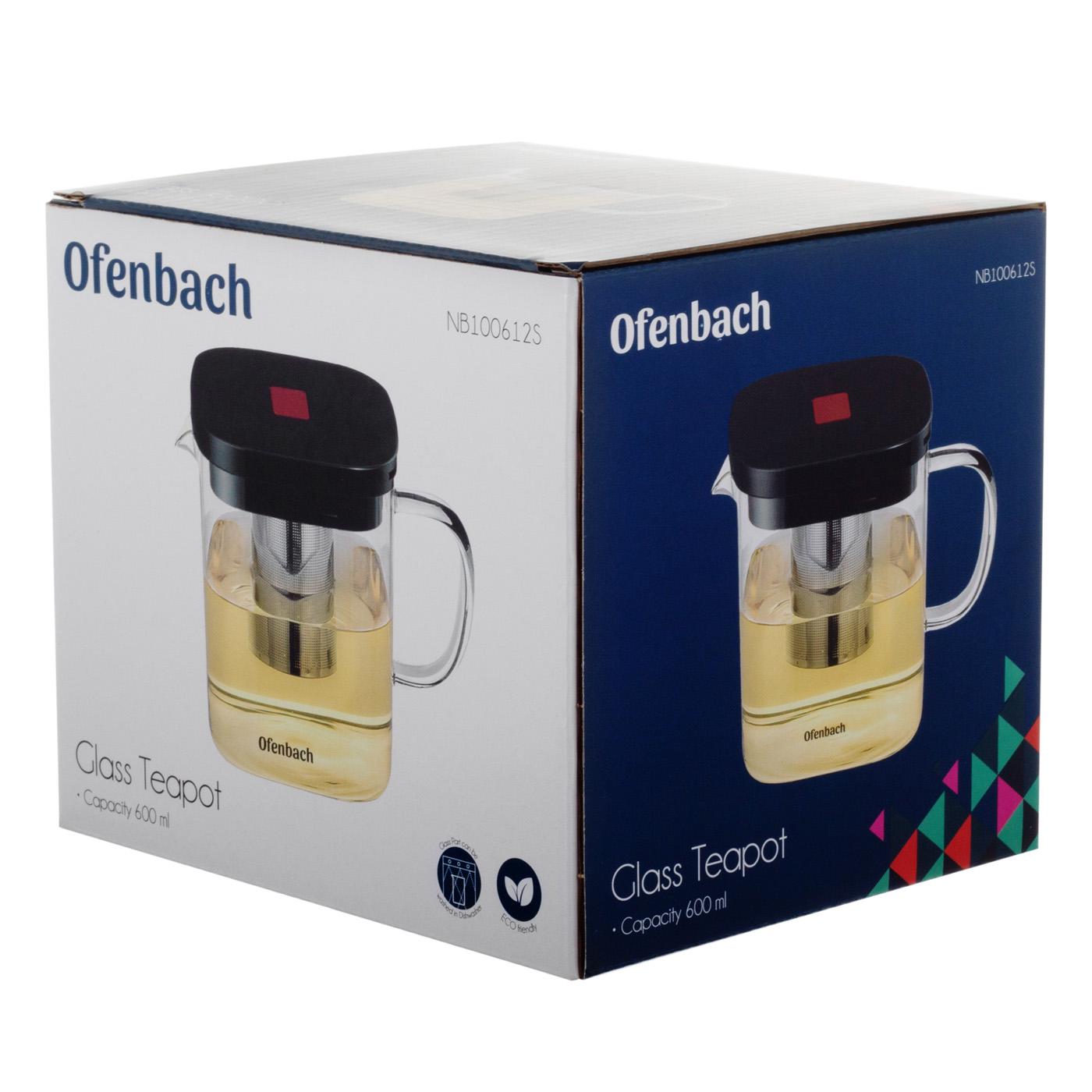 Заварочный чайник со съемным ситечком Ofenbach KM-100612S из термостойкого стекла 600 мл Прозрачный (150-84-100612S) - фото 12 Заварочный чайник со съемным ситечком Ofenbach KM-100612S из термостойкого стекла 600 мл Прозрачный (150-84-100612S) - фото 12