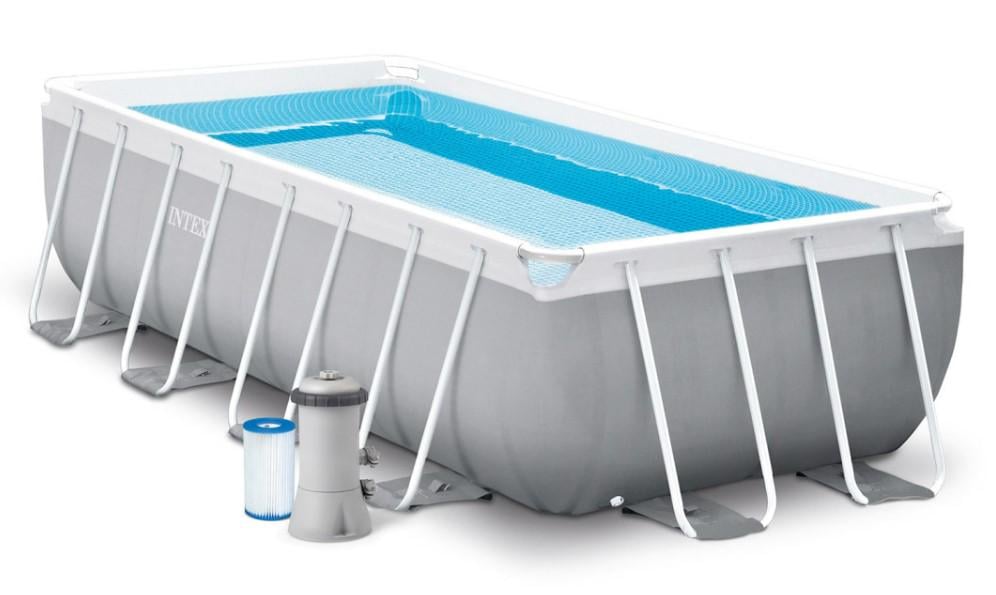 Басейн каркасний прямокутний Intex 26792 488x244x107 см Сірий (DM-26792)