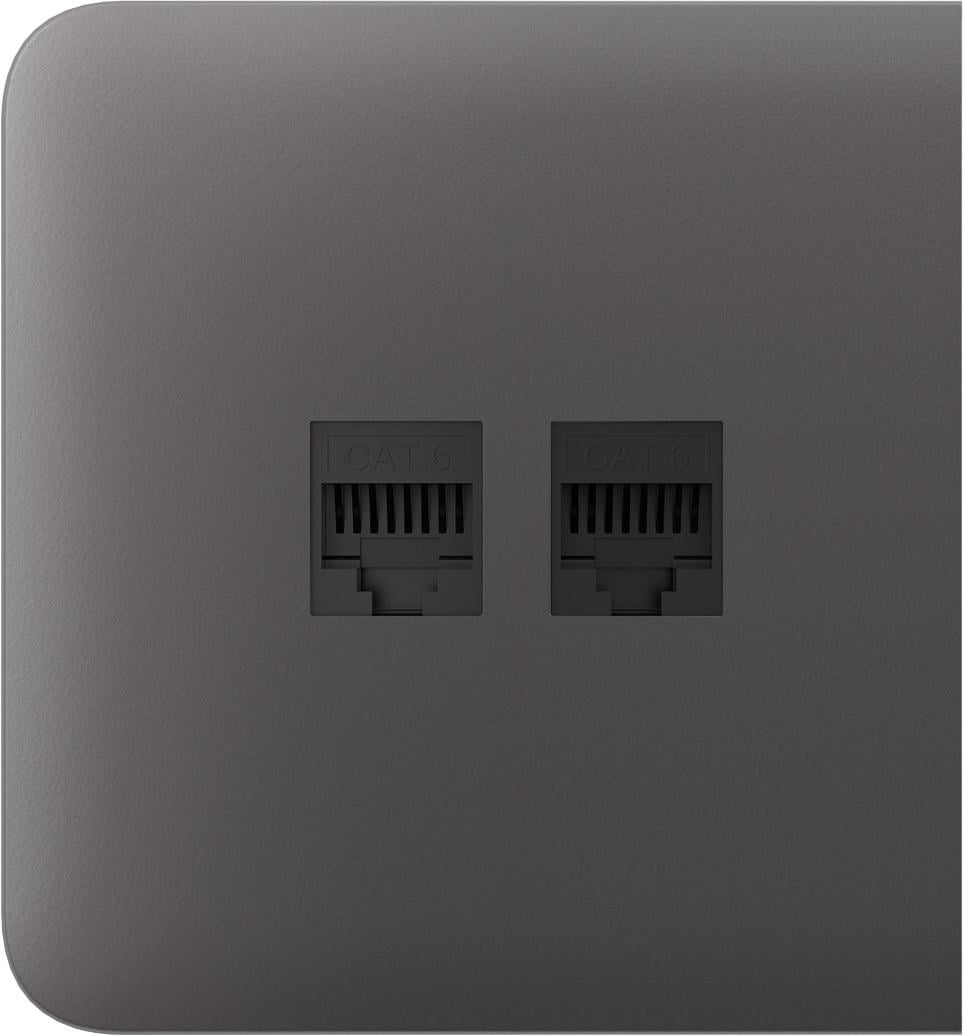 Панель боковая для встроенной интернет-розетки Ajax SideCover LAN Grey (17177)