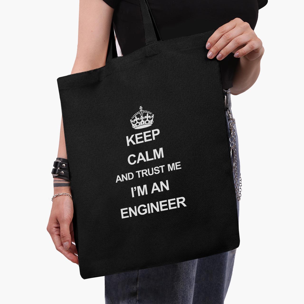 ᐉ Эко сумка шоппер Keep Calm and trust me i'm an engineer 41х35